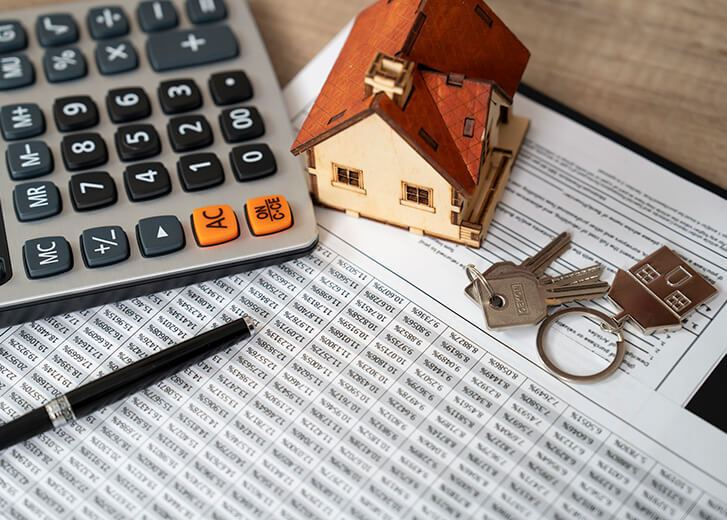 Money, pile coin with saving book and paper home,concept